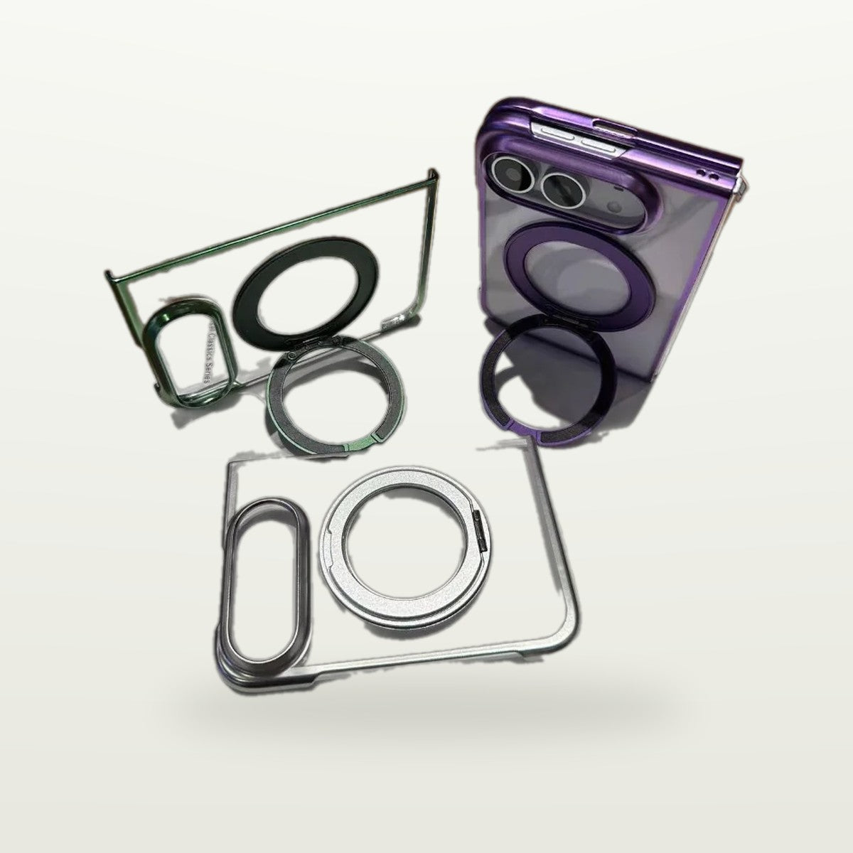 360 Rotating Stand Clear Case – iPhone Duo