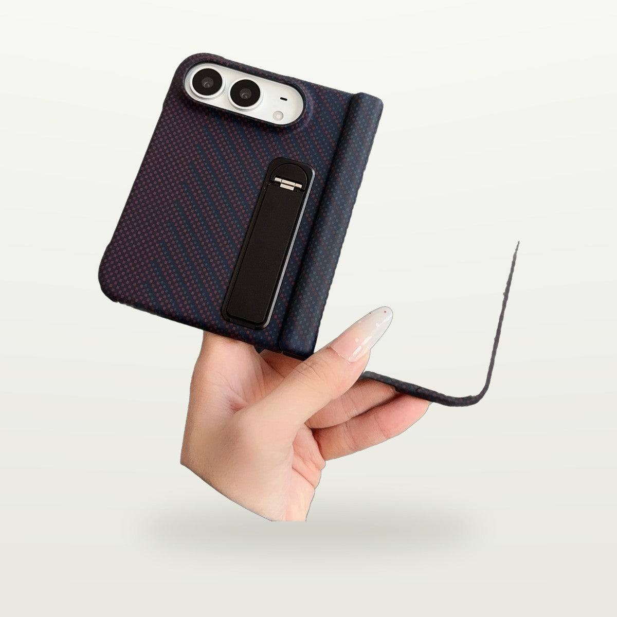 Kevlar-Style Metal-Stand Case – iPhone Duo