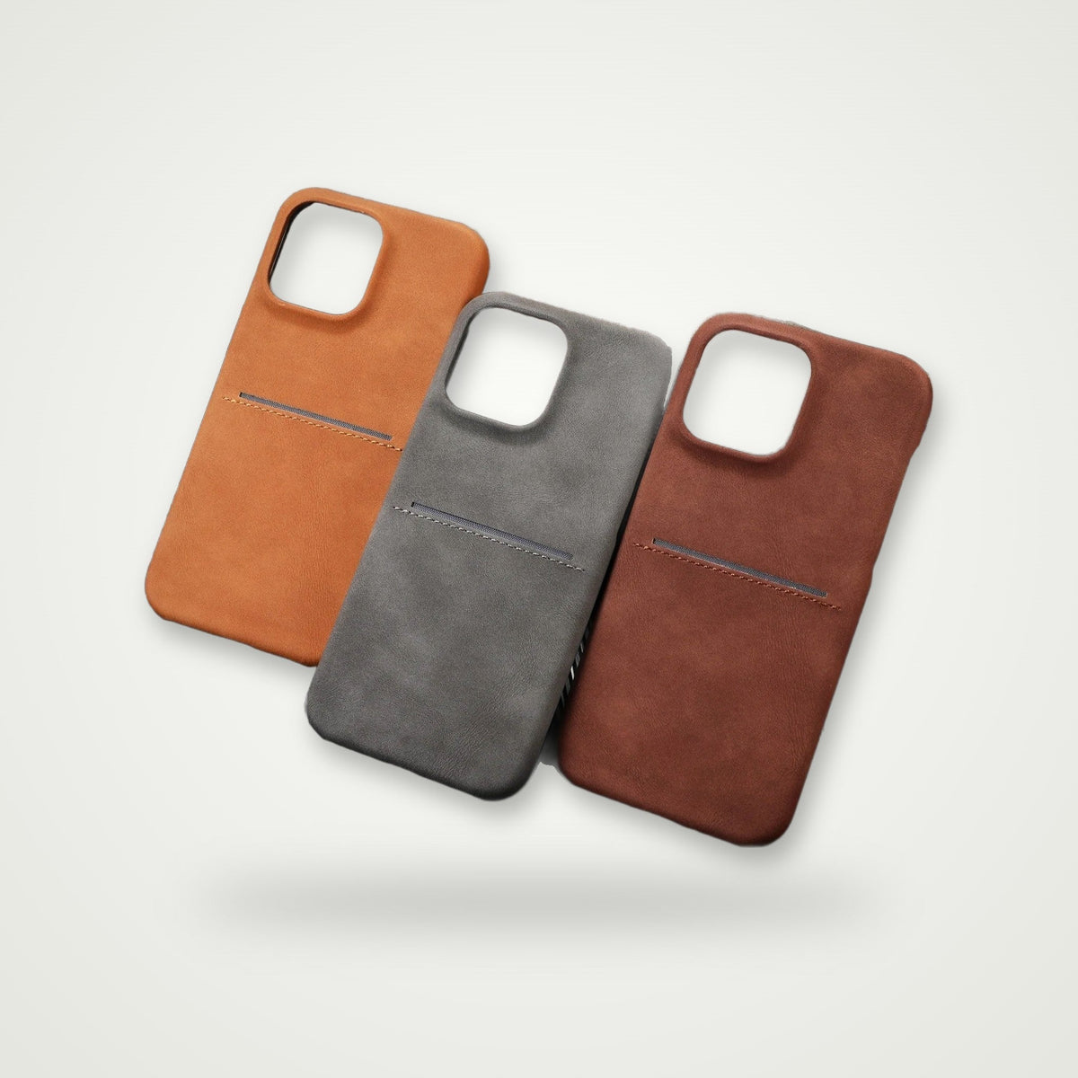 Business sheepskin-feel card case for iPhone 12–16, view 3