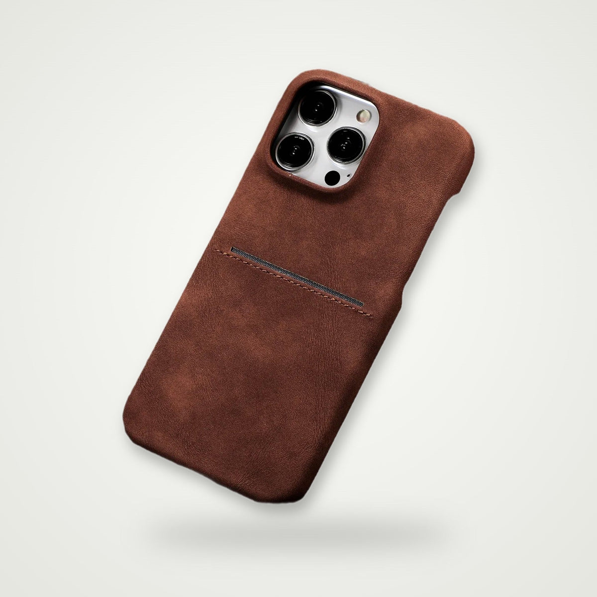 Business sheepskin-feel card case for iPhone 12–16, view 4