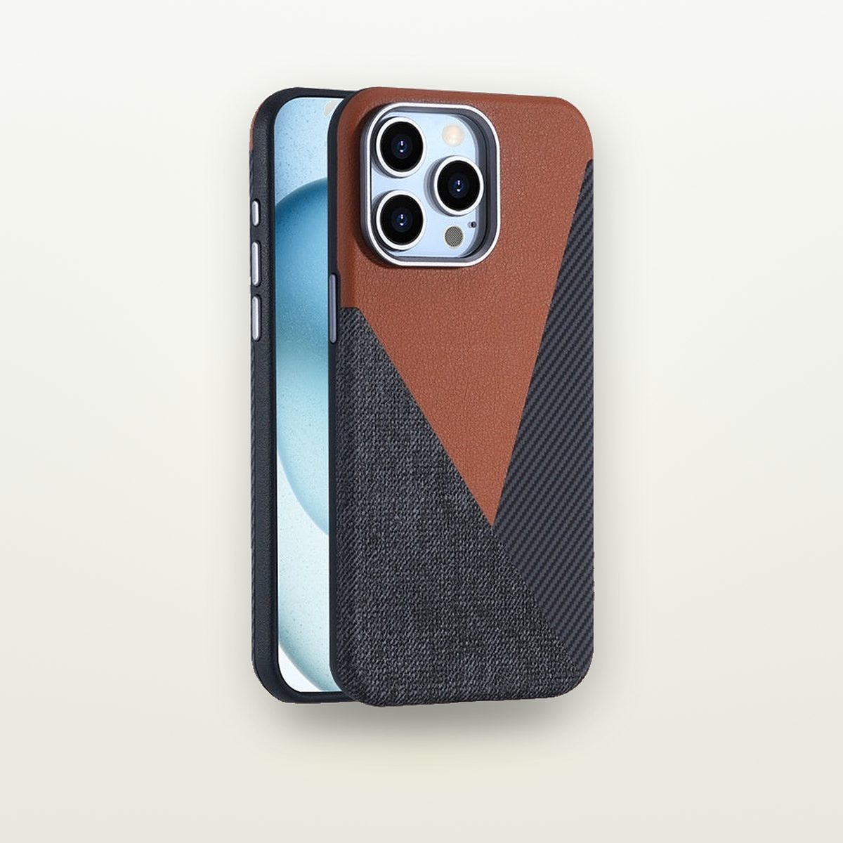 Tri-Tone Leather-Look MagSafe Case for iPhone 13–16 — GripLux (5)