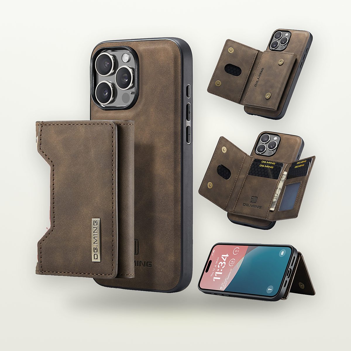 Detachable Card Wallet MagSafe Case for iPhone 16 Series — GripLux (4)