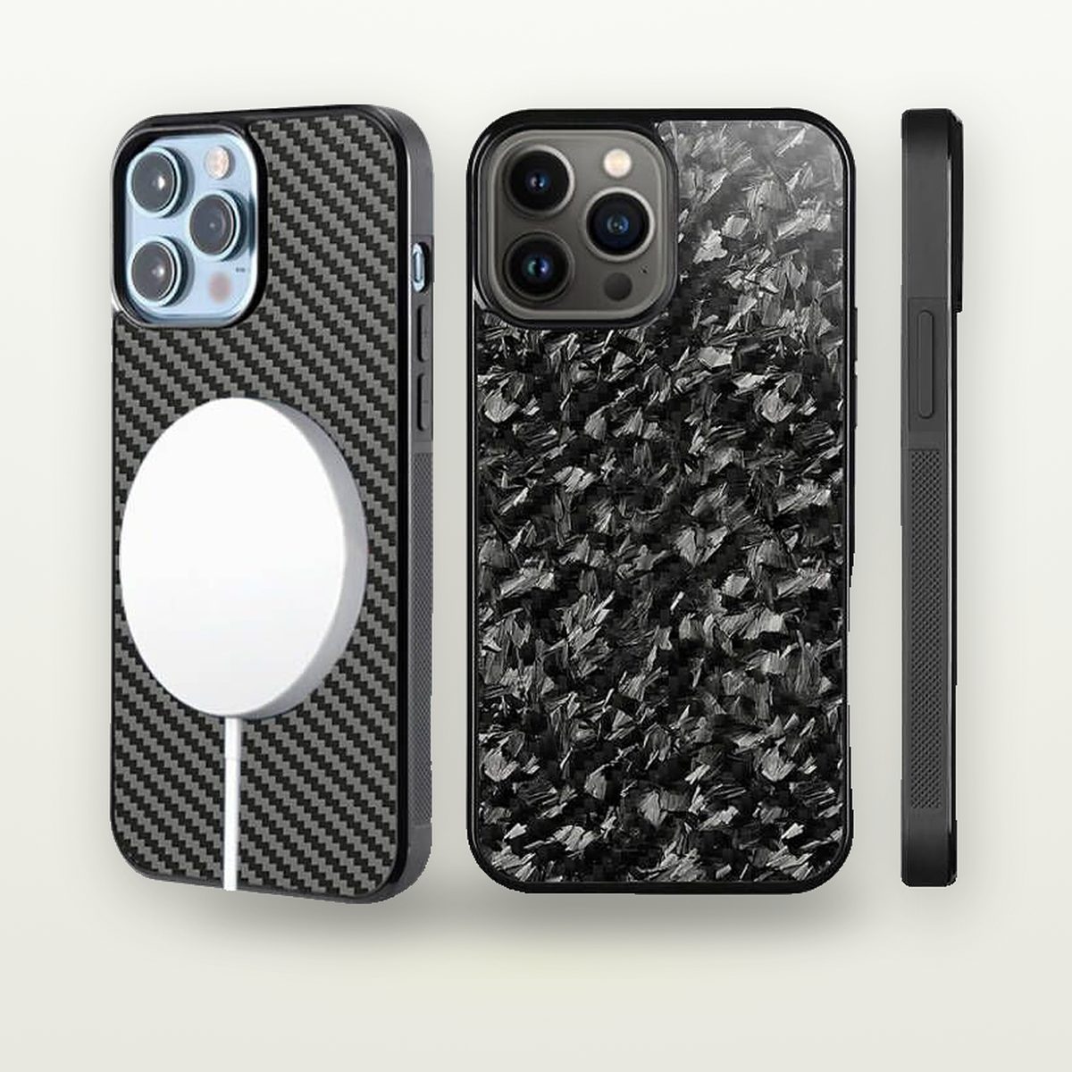 Full-Wrap Carbon Fiber MagSafe Case for iPhone 11–16 — GripLux