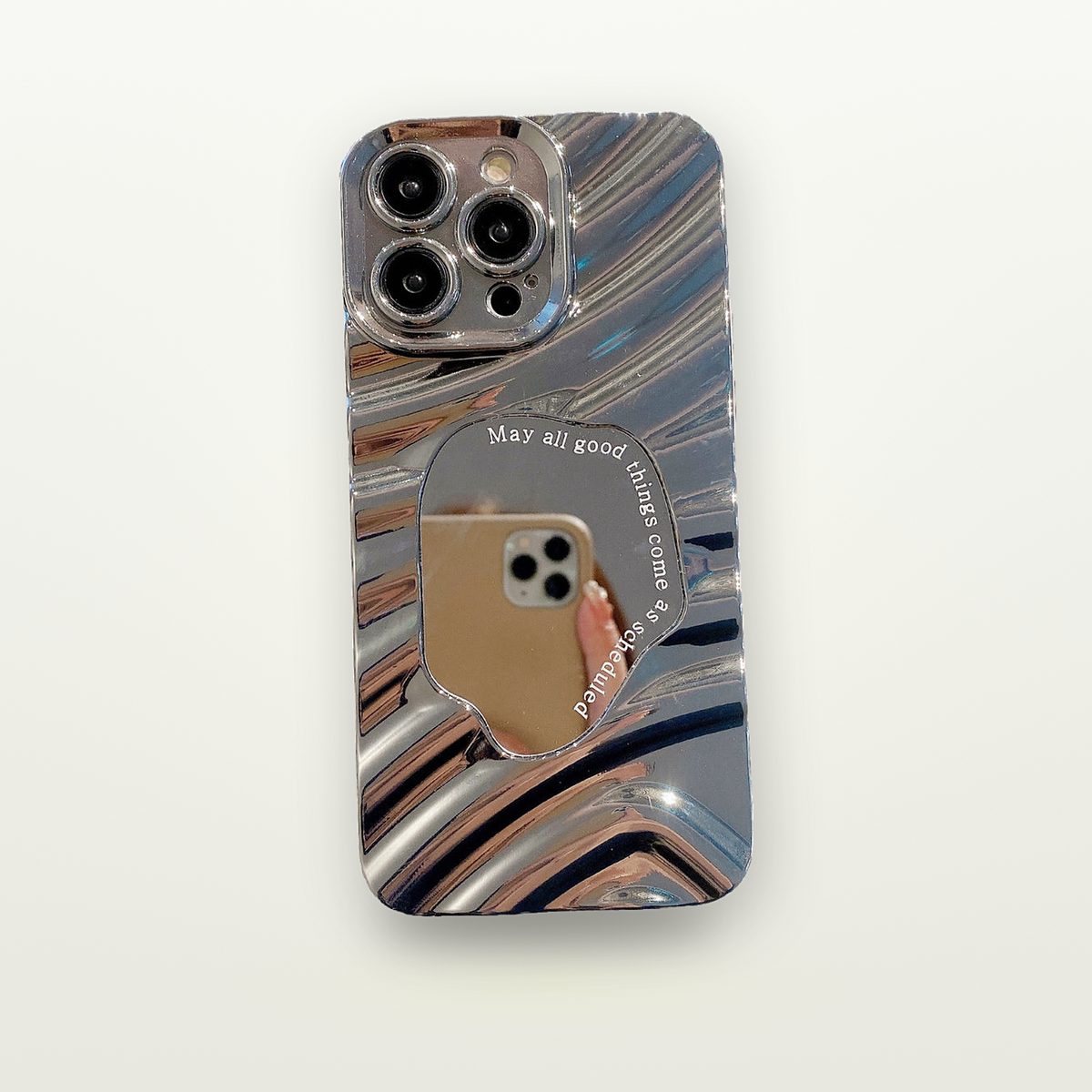 Silver Ripple Mirror Case for iPhone 11–16 — GripLux (5)