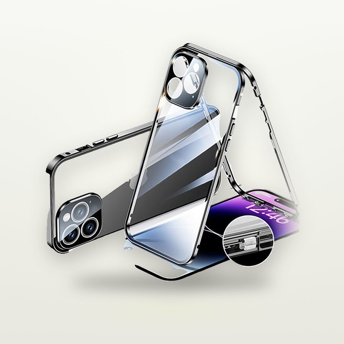 Double-Sided Glass MagSafe Case for iPhone 16 Series — GripLux (2)
