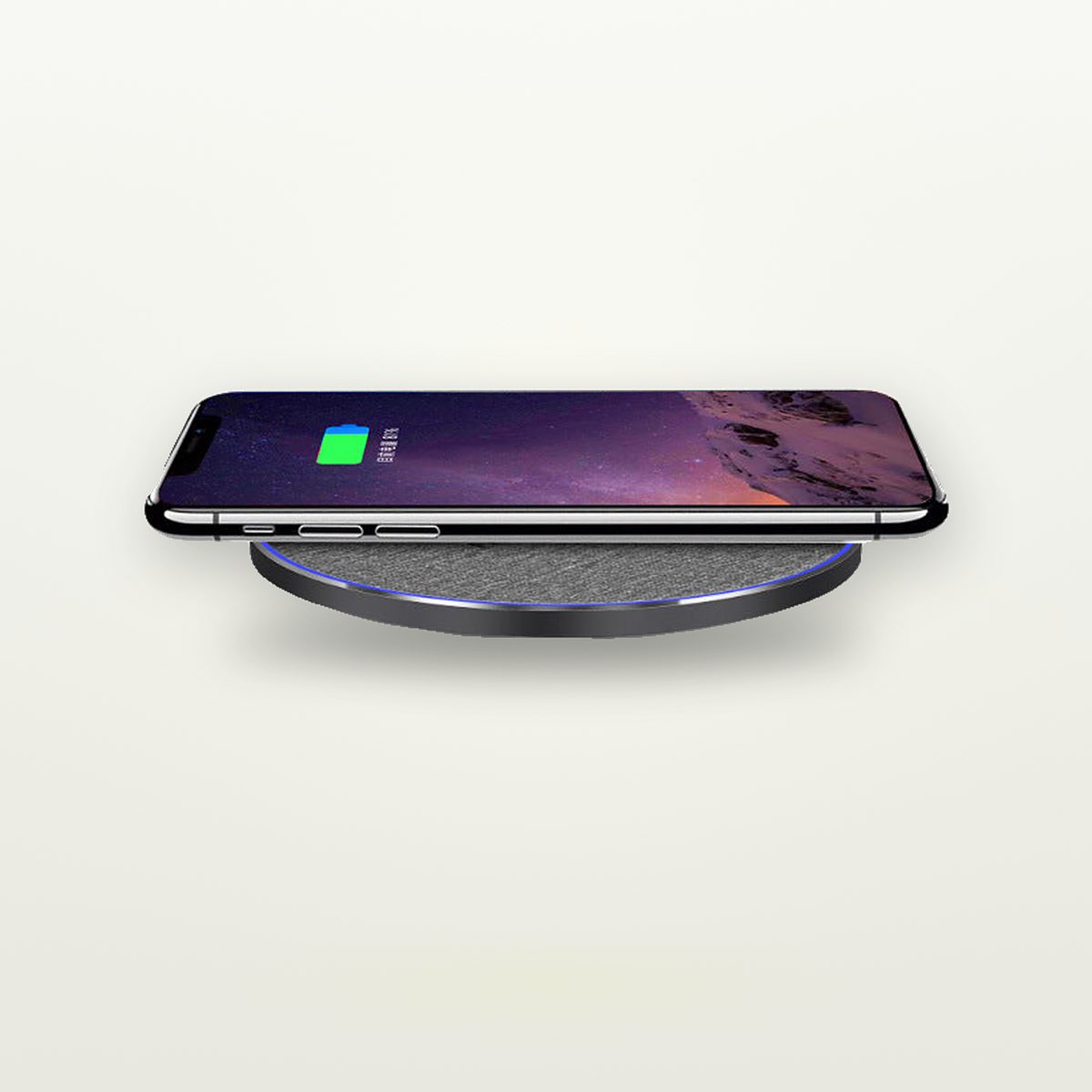 Fabric & Aluminum 15W Wireless Charging Disc — GripLux