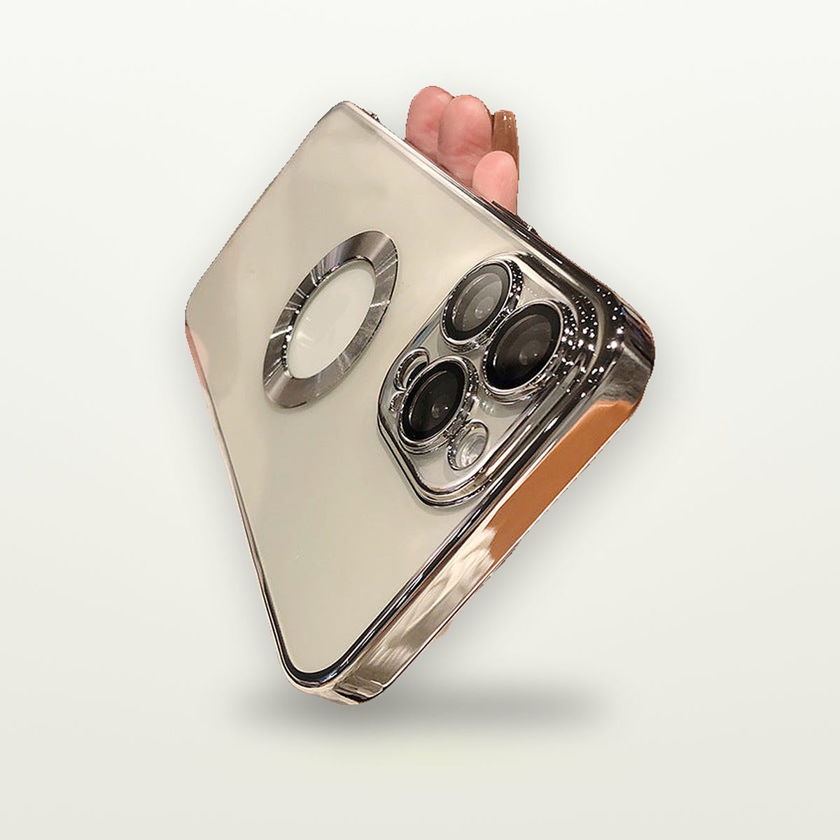 Clear Plated Case with Built-In Lens Guard for iPhone 11–15 — GripLux (5)