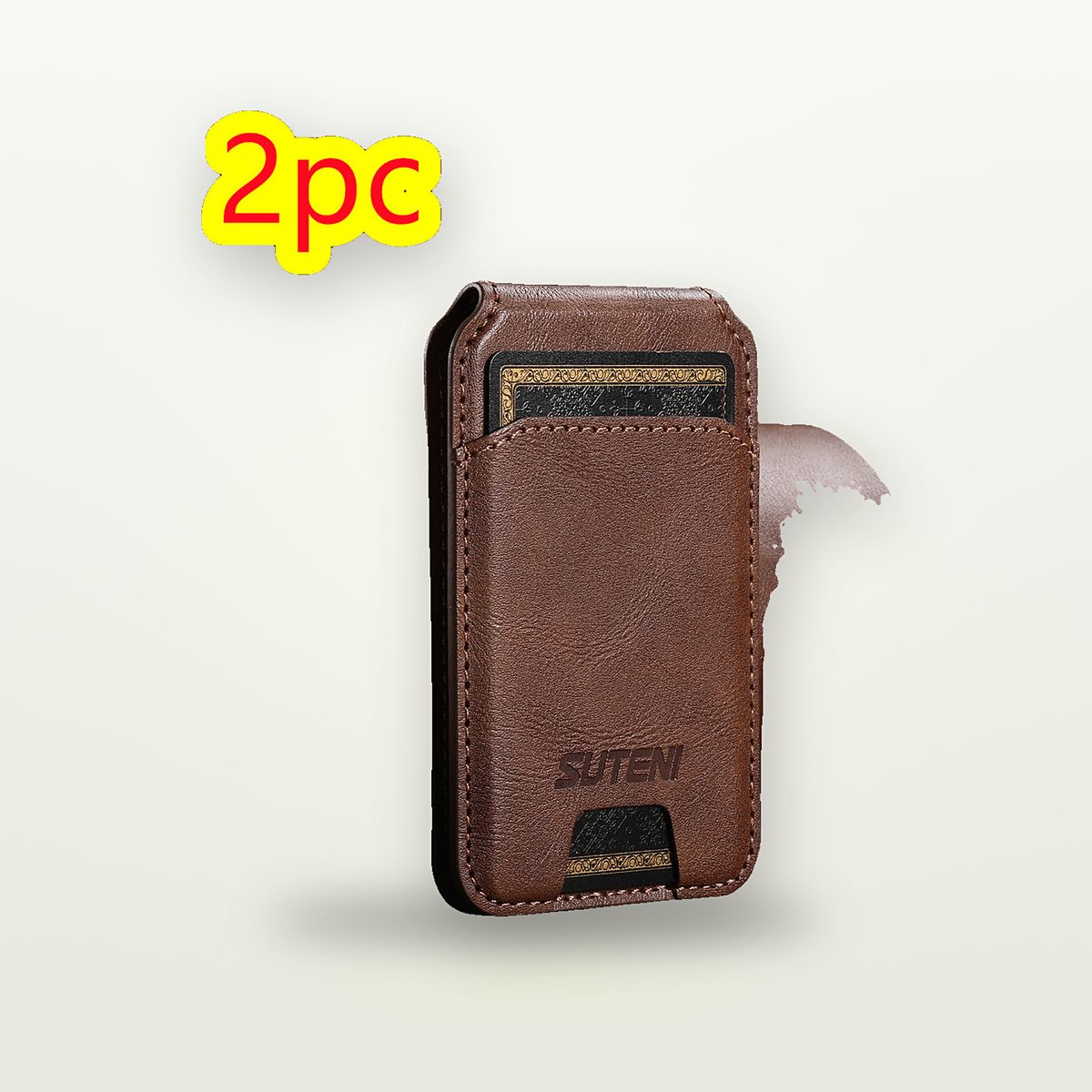 Faux Leather MagSafe Card Wallet with Stand — GripLux (11)
