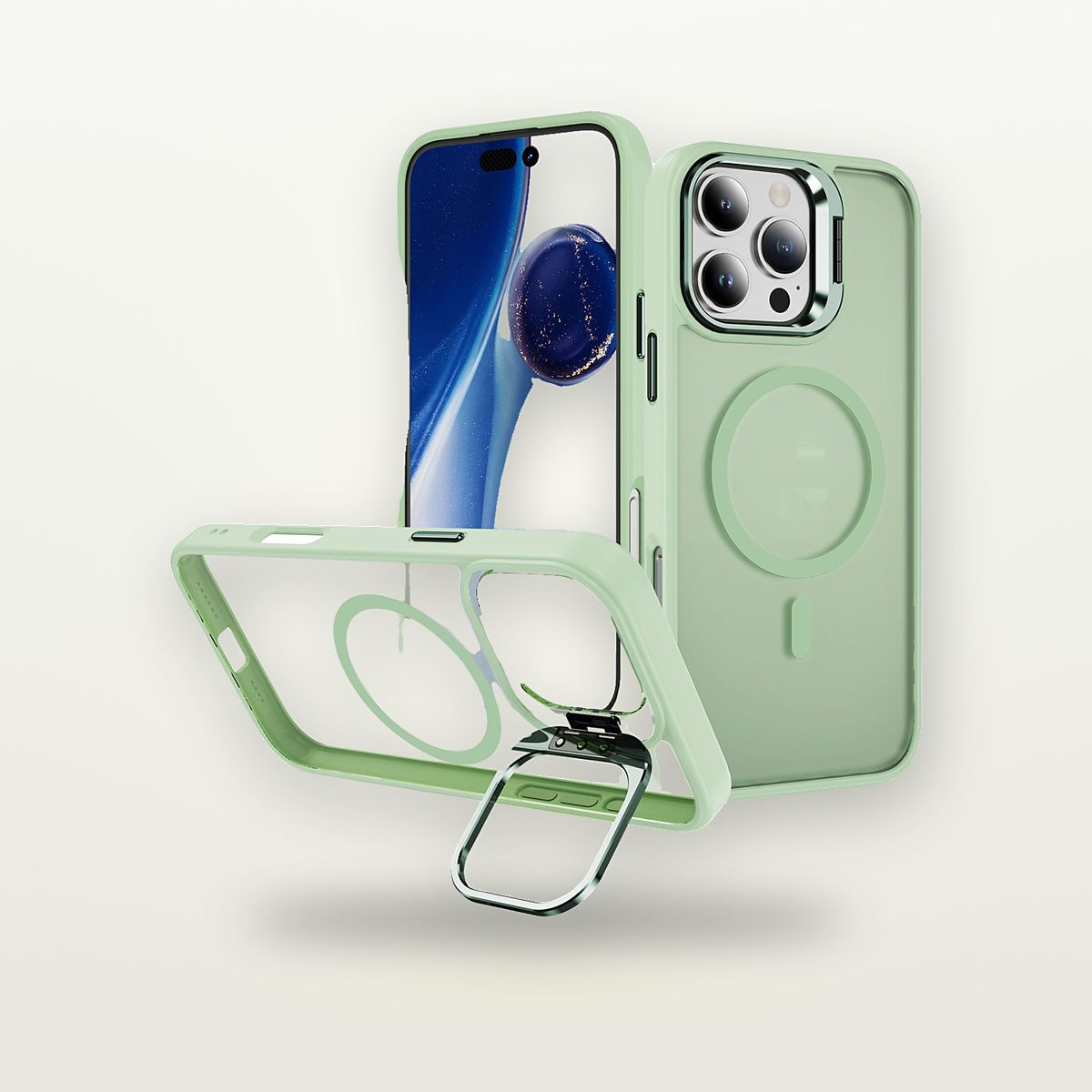 Lens Ring Kickstand MagSafe Case for iPhone 14–16 — GripLux (5)