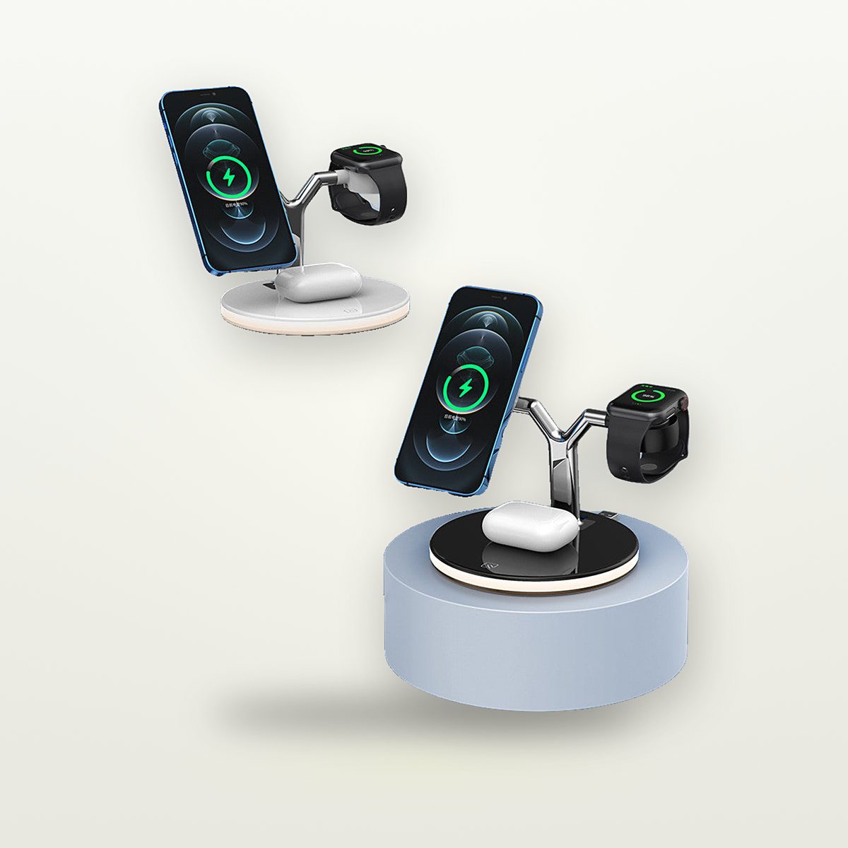 Upright 3-in-1 Magnetic Wireless Charging Dock — GripLux (5)
