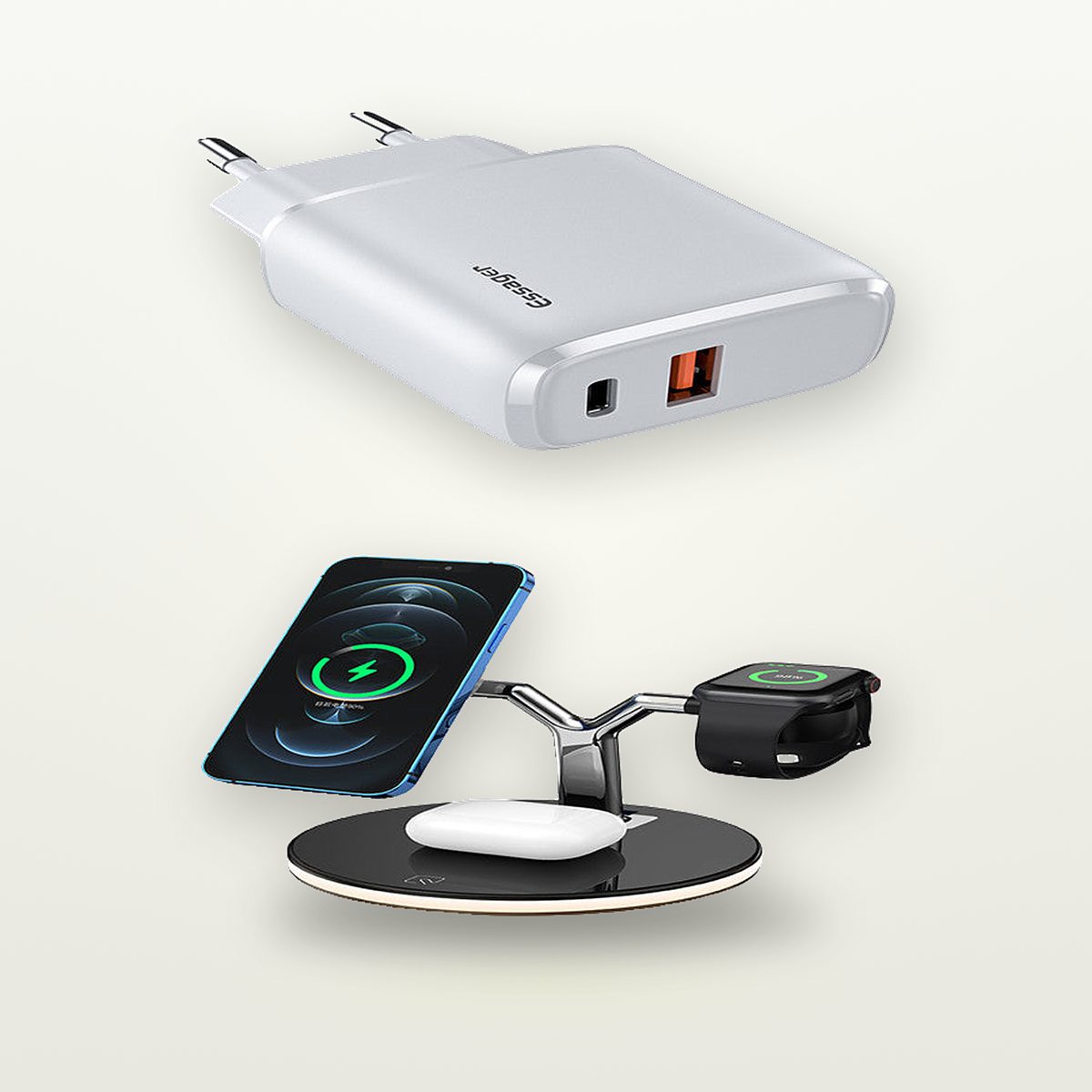 Upright 3-in-1 Magnetic Wireless Charging Dock — GripLux (8)