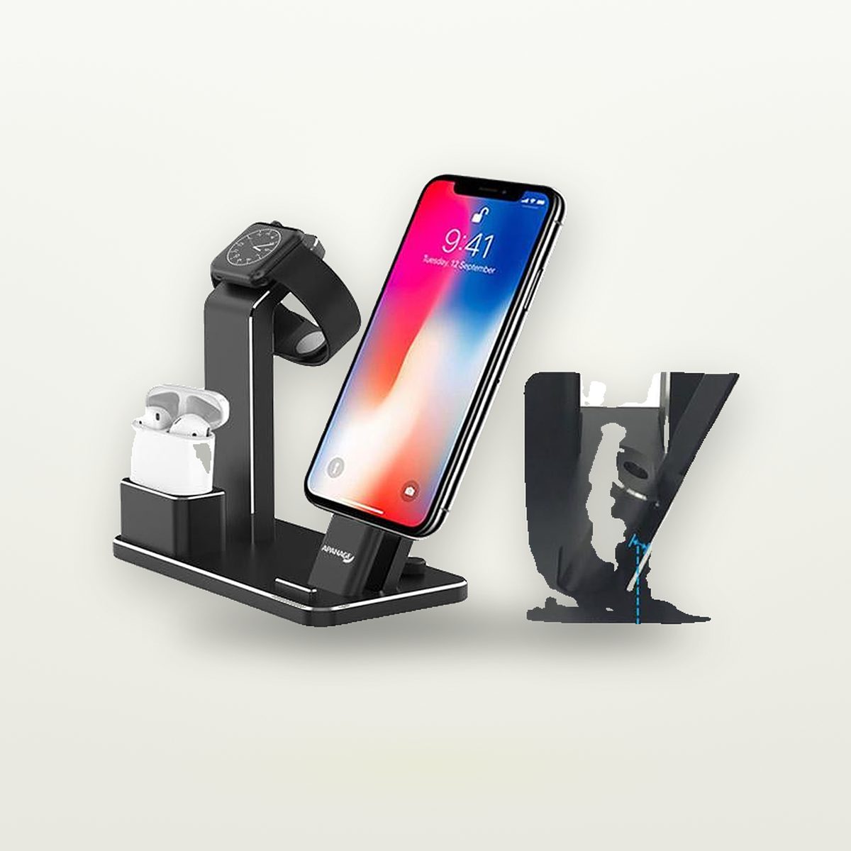 4-in-1 Wireless Charging Dock with Earbuds Holder — GripLux