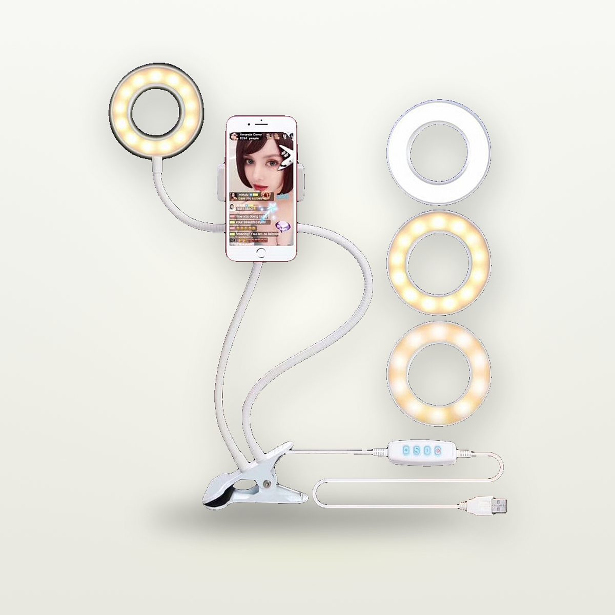 Dual-Arm Flexible LED Fill Light with Phone Holder — GripLux (7)