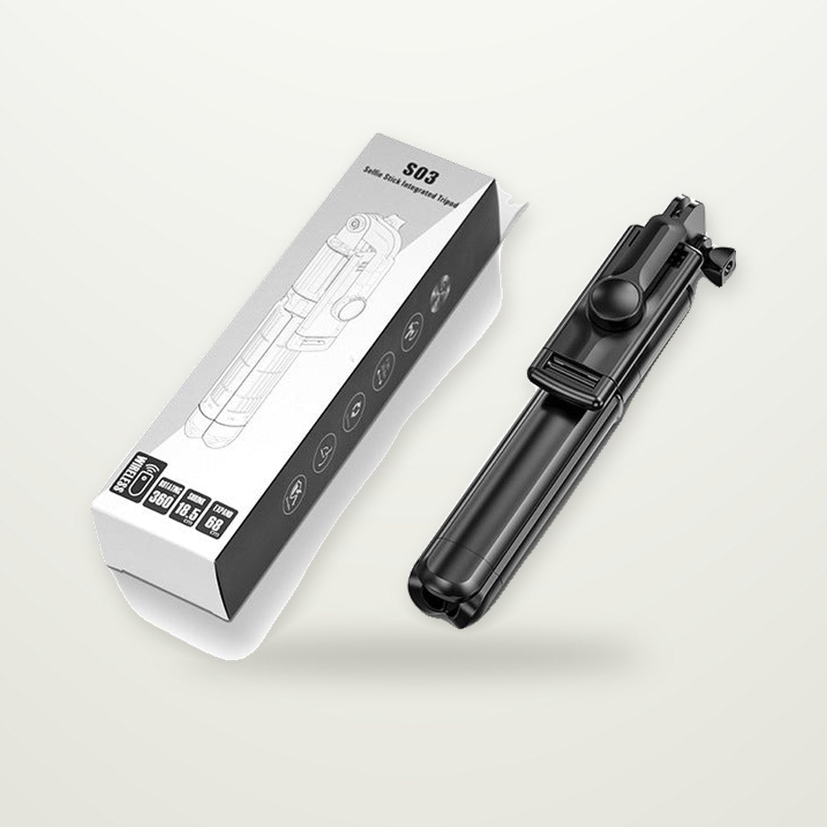 Aluminum Bluetooth Selfie Stick with Remote