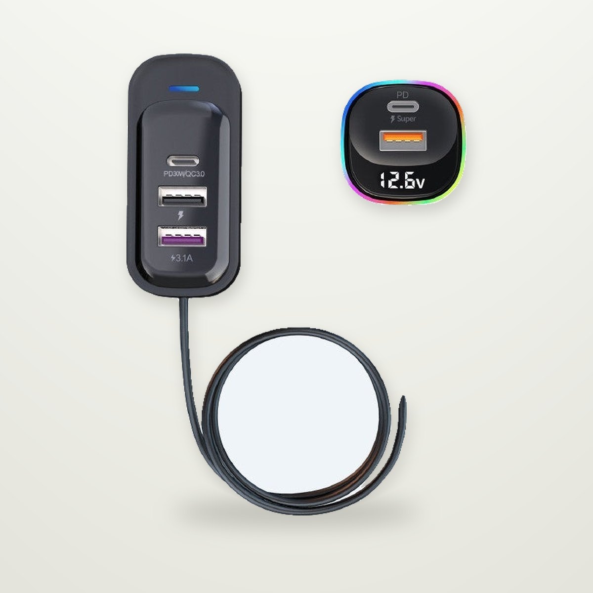 Multi-Function Fast Car Charger