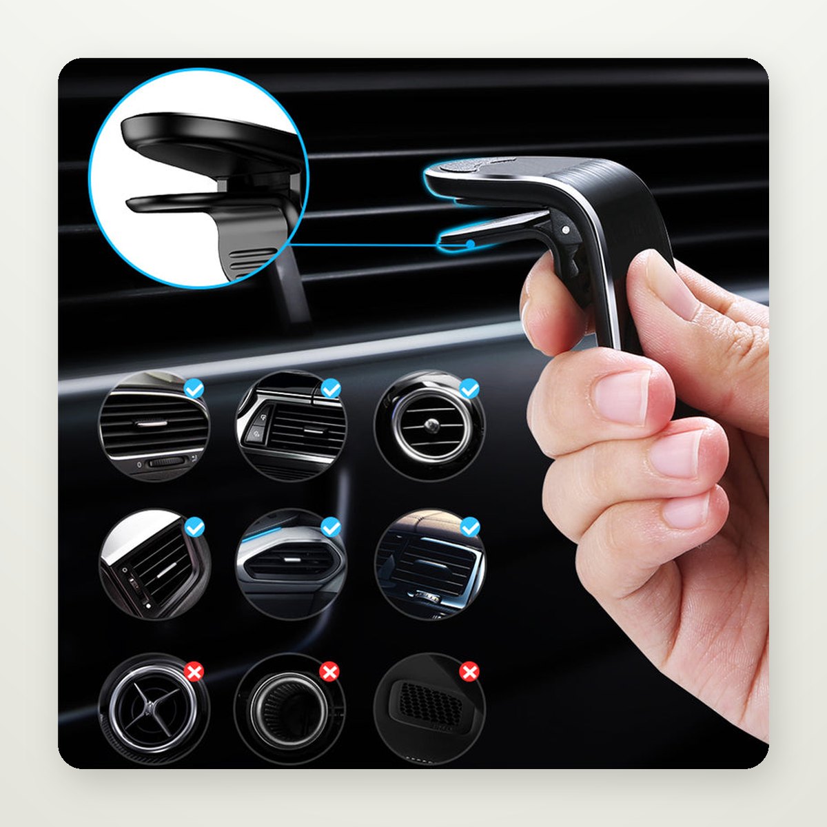 360° Magnetic Air Vent Car Mount