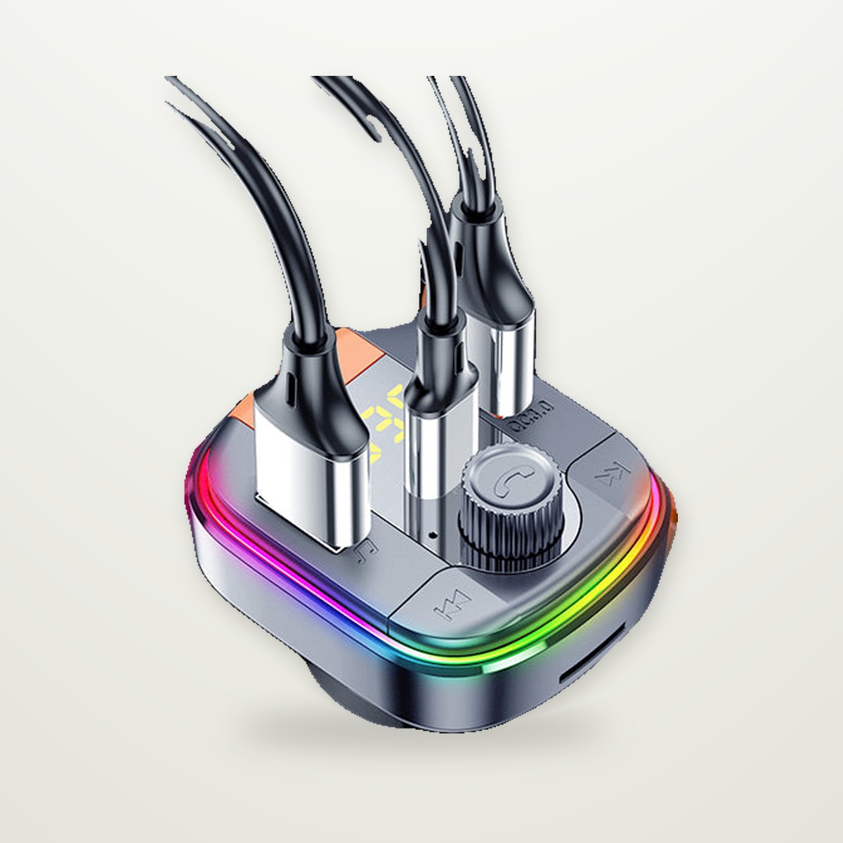 Bluetooth FM Transmitter with PD Fast Car Charger