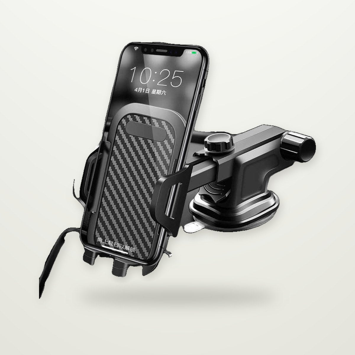 Spring-Clamp Car Phone Holder (4–7 in)