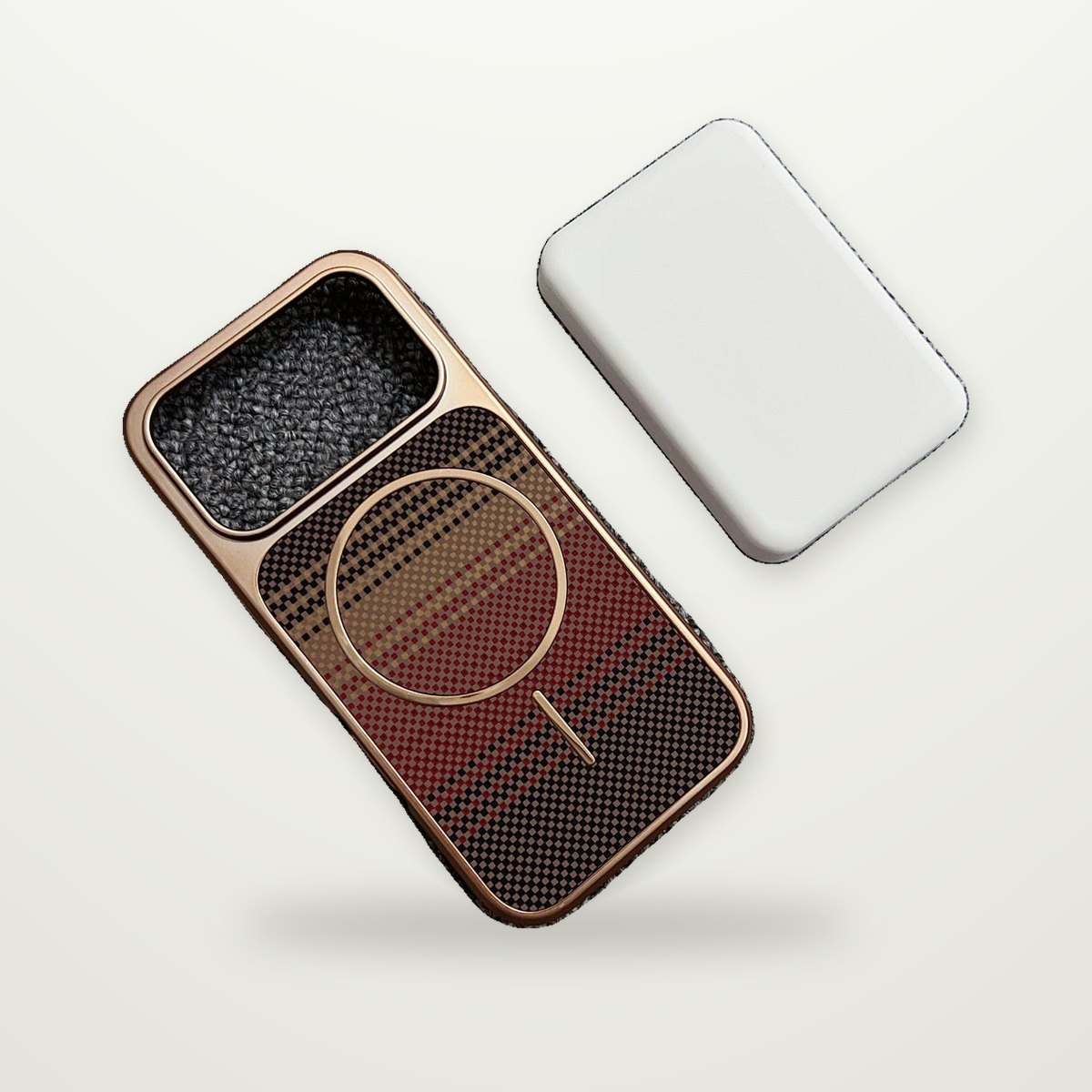 Electroplated Carbon-Pattern MagSafe Case for iPhone 13–17