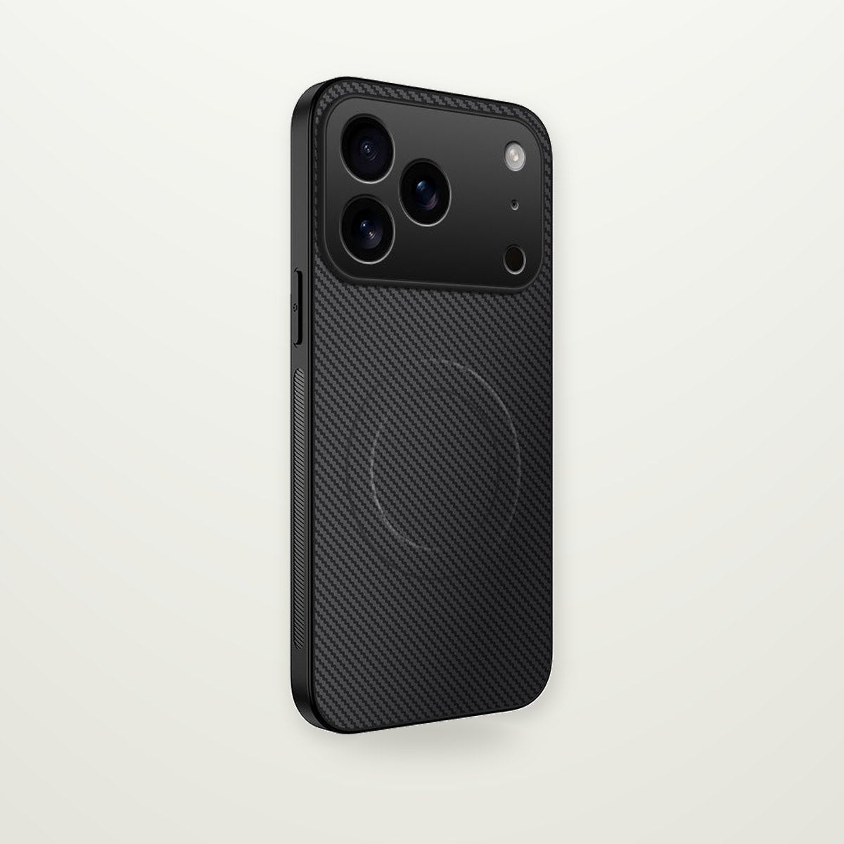 Matte Carbon-Pattern Magnetic Case for iPhone 13–17