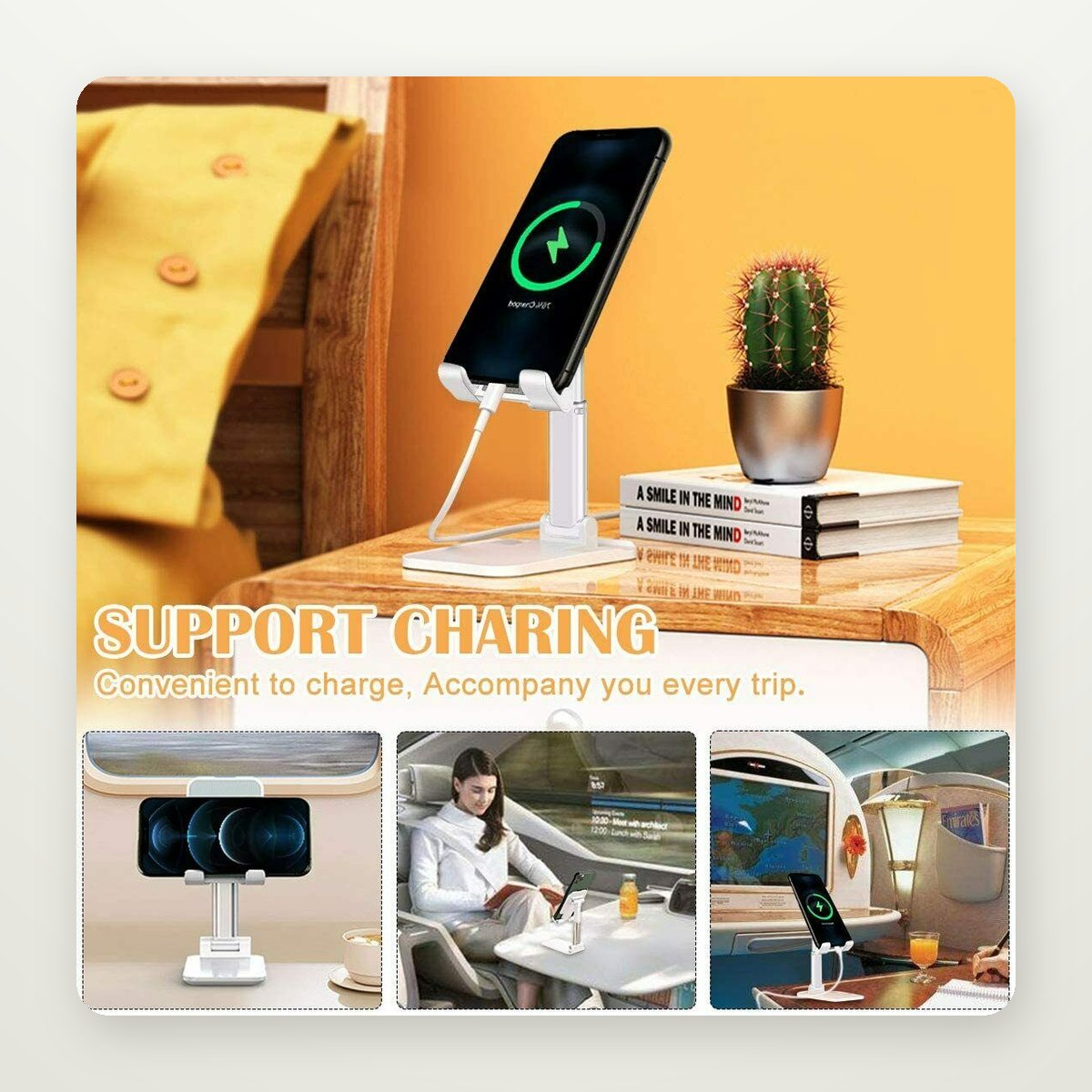 Foldable Aluminum Phone & Tablet Desk Stand