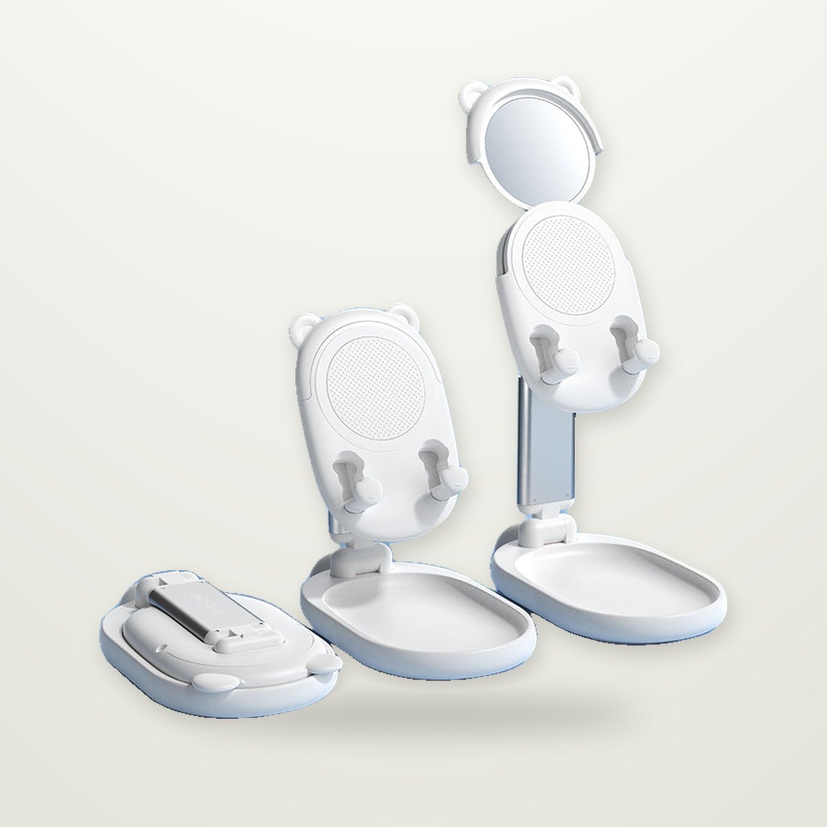 Folding Desk Stand with Mirror for Phones & Tablets