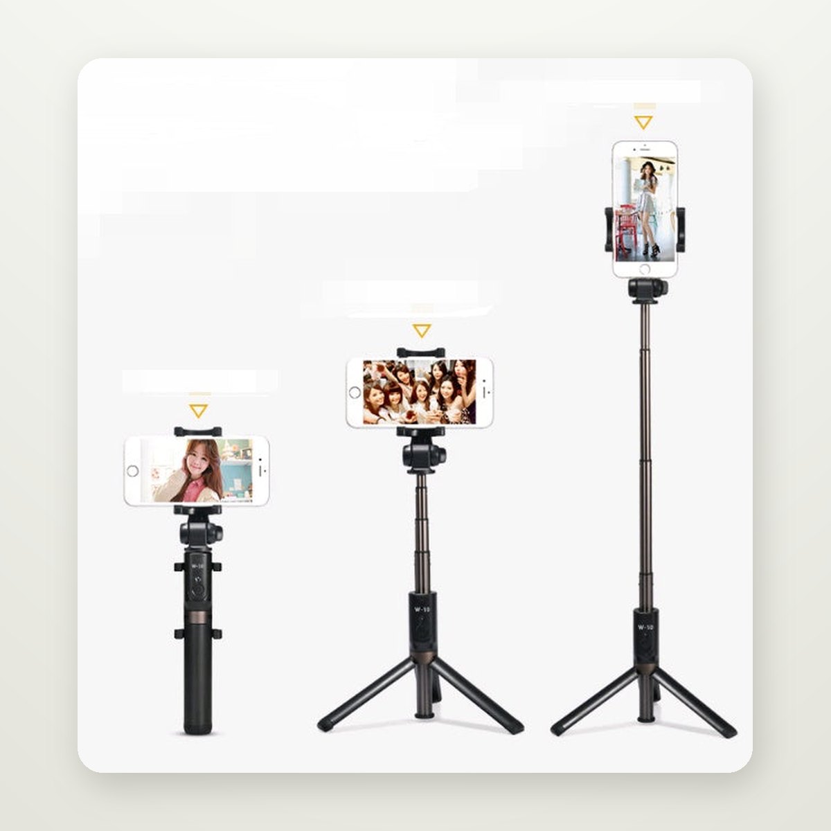 Aluminum Tripod Selfie Stick with Bluetooth Remote