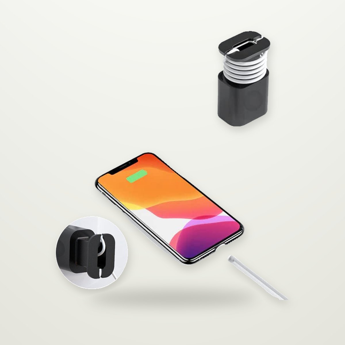 Silicone Charger Cover with Cable Winder for 18W/20W USB-C Bricks