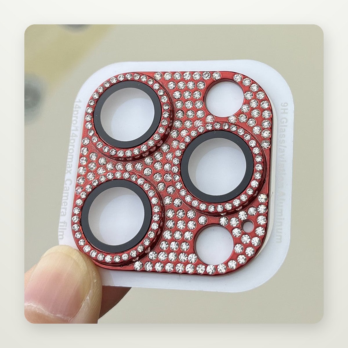 Crystal-Ring Integrated Camera Lens Protector for iPhone 11–15