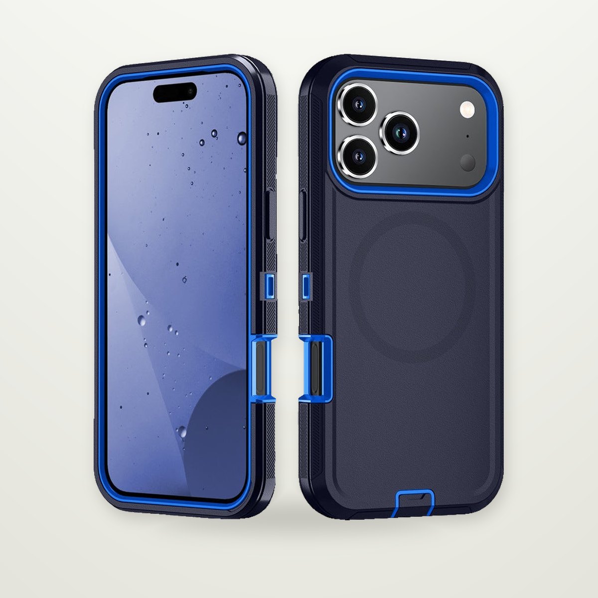 Two-Tone Magnetic Kickstand Case for iPhone 14–17