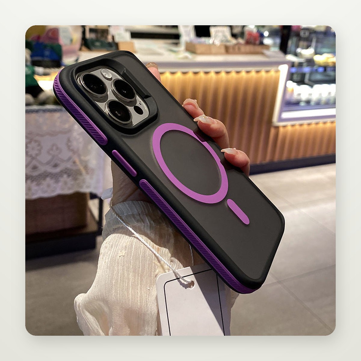 Dual-Color Matte Magnetic Case for iPhone 11–17