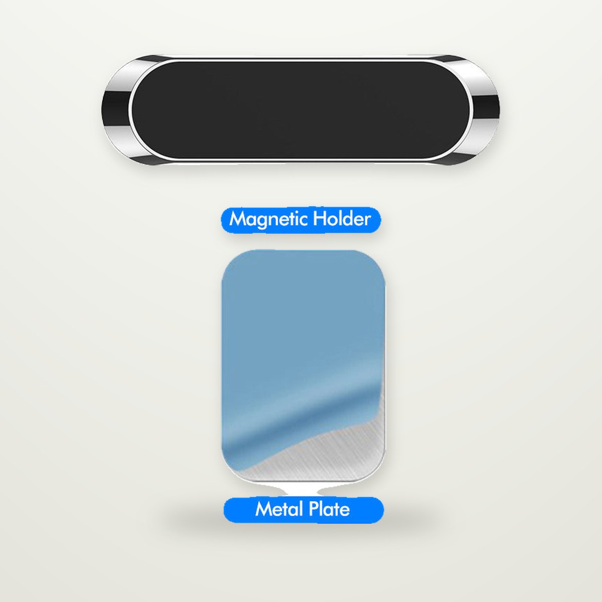 Slim Aluminum Magnetic Strip Car Mount