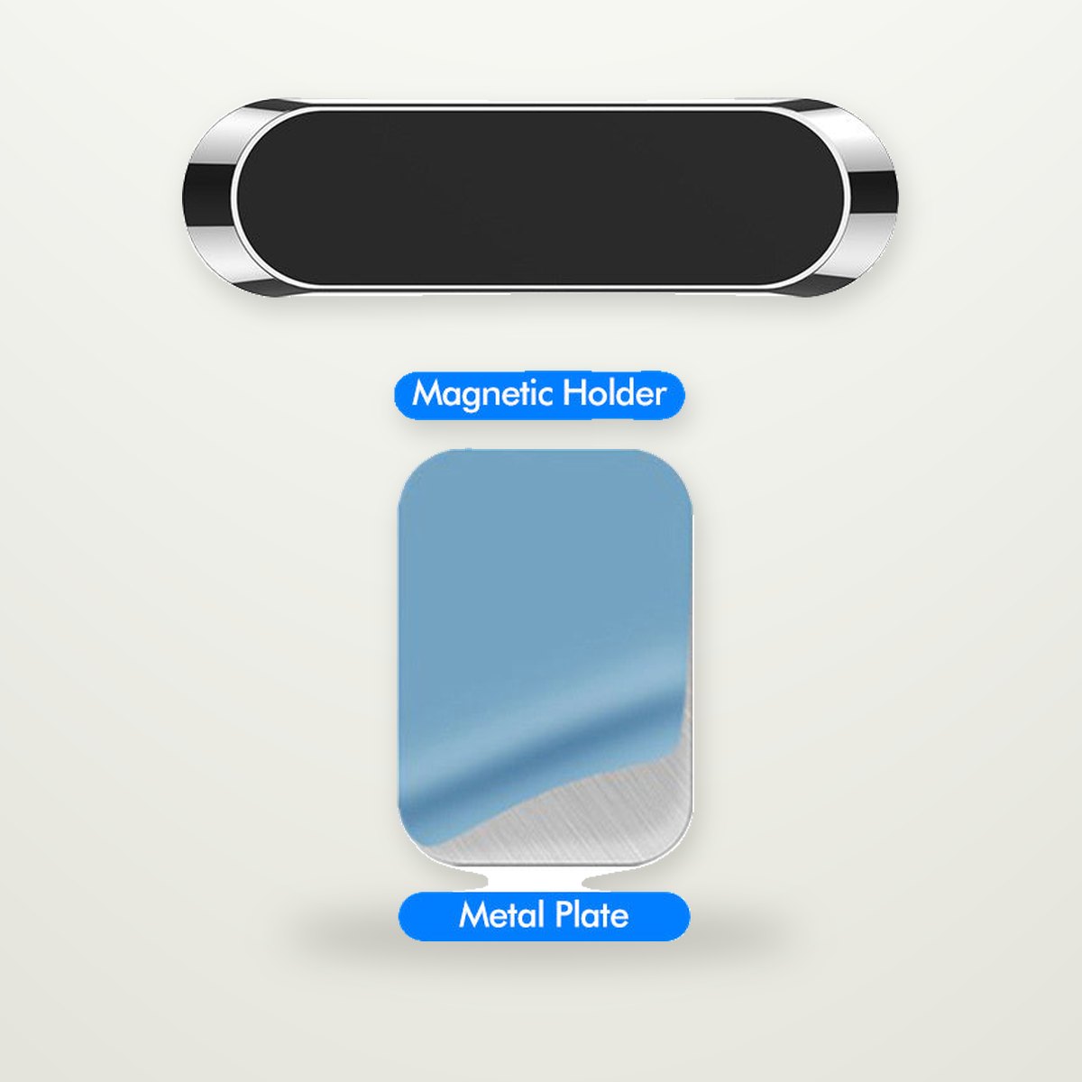 Slim Aluminum Magnetic Strip Car Mount