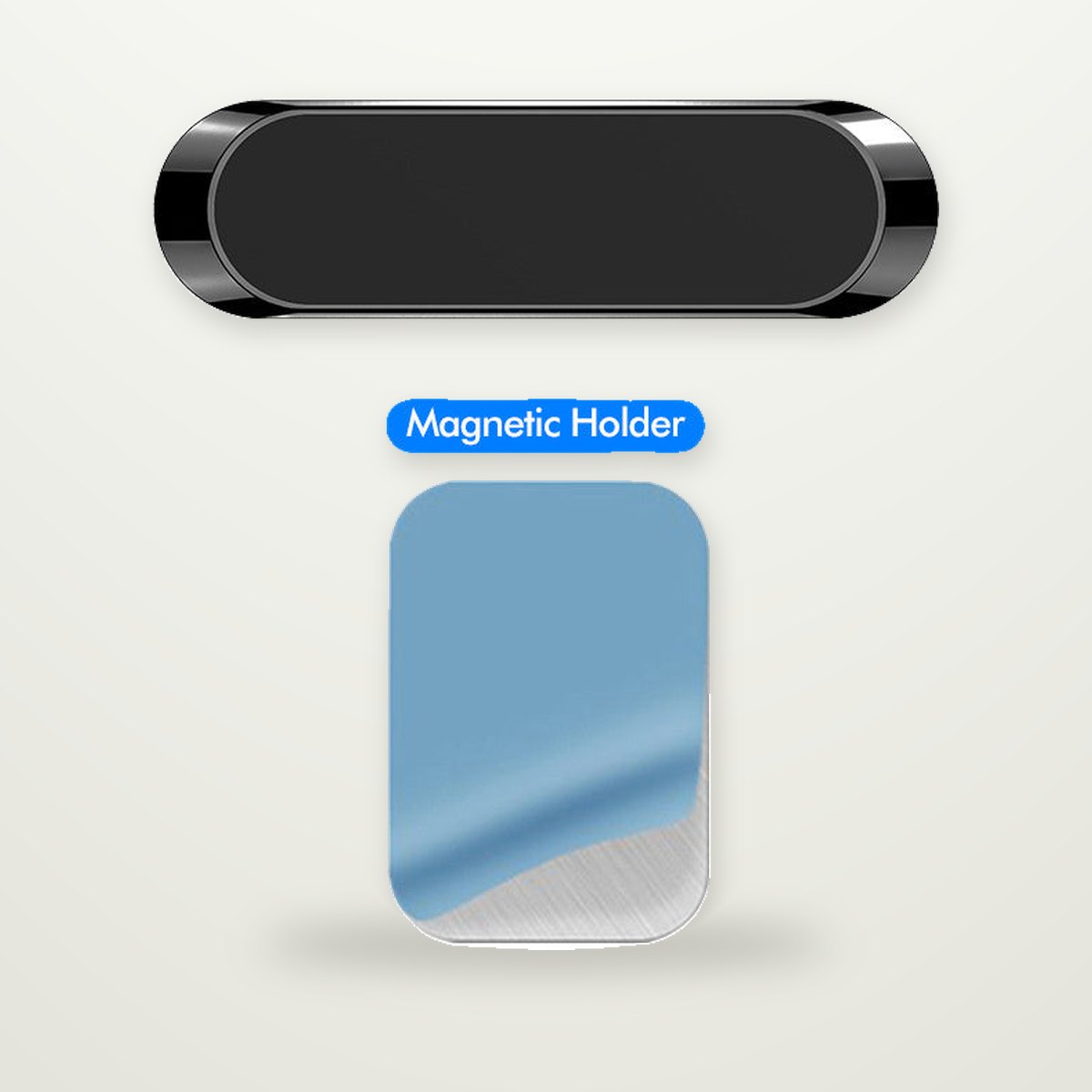 Slim Aluminum Magnetic Strip Car Mount