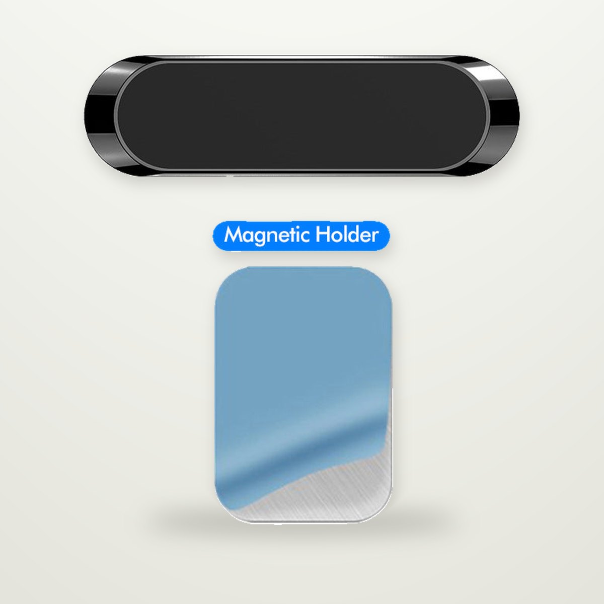 Slim Aluminum Magnetic Strip Car Mount