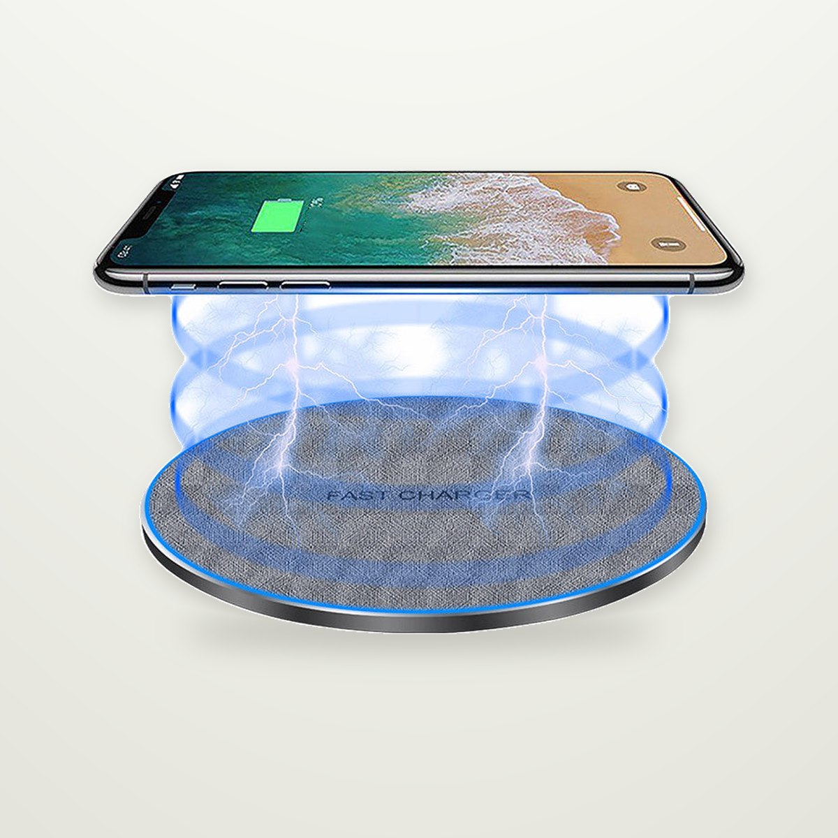 20W Fabric-Top Wireless Charging Pad