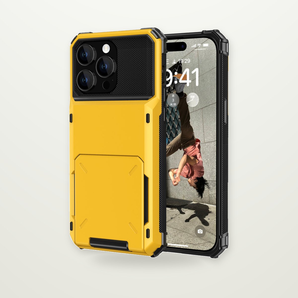 Flip Cover Card-Slot Case for iPhone 15–17