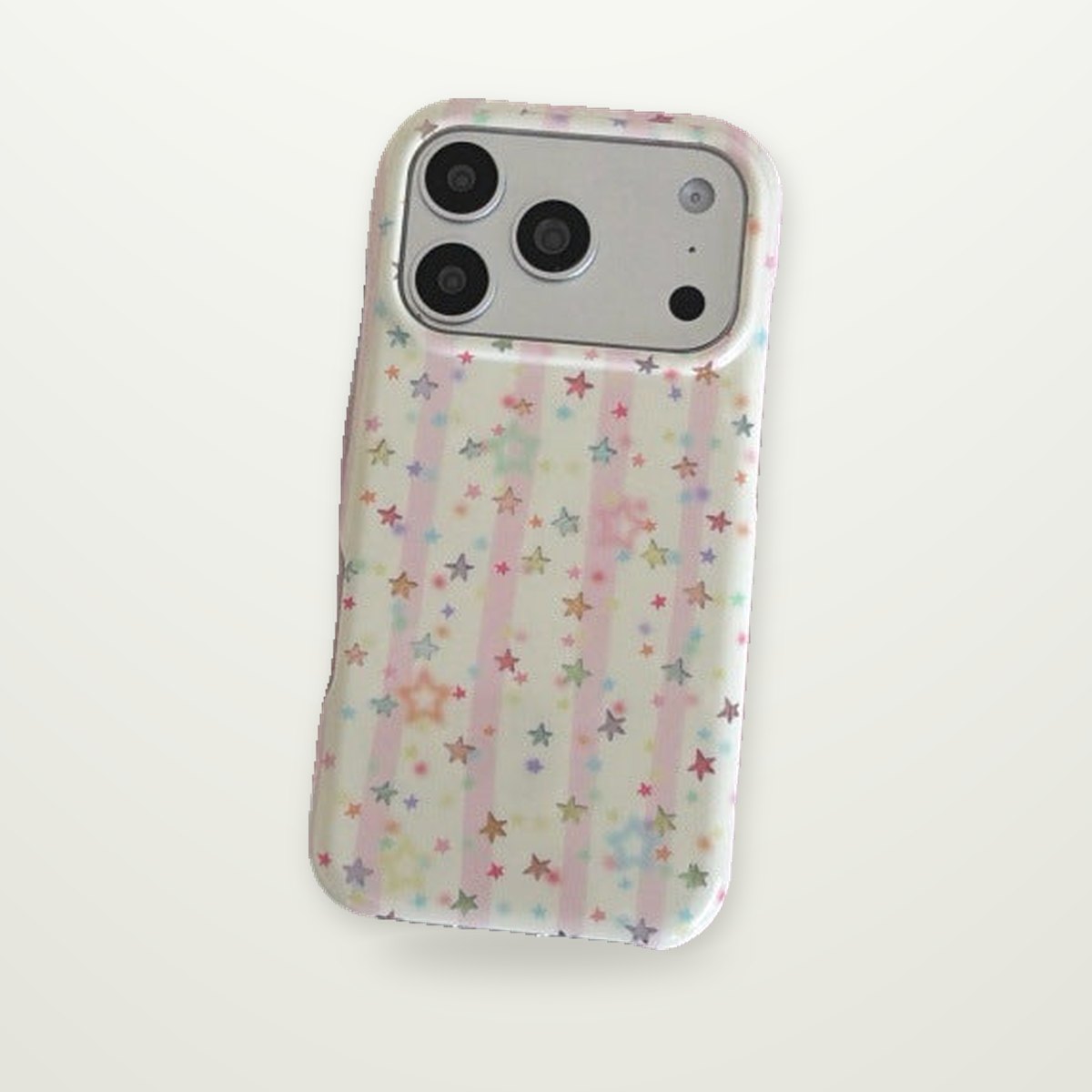 Hand-Drawn Stars Pink Silicone Case for iPhone 13–17