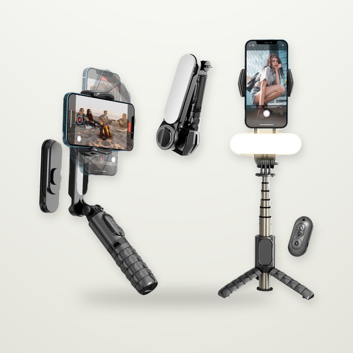 Handheld Gimbal Selfie Stick Tripod