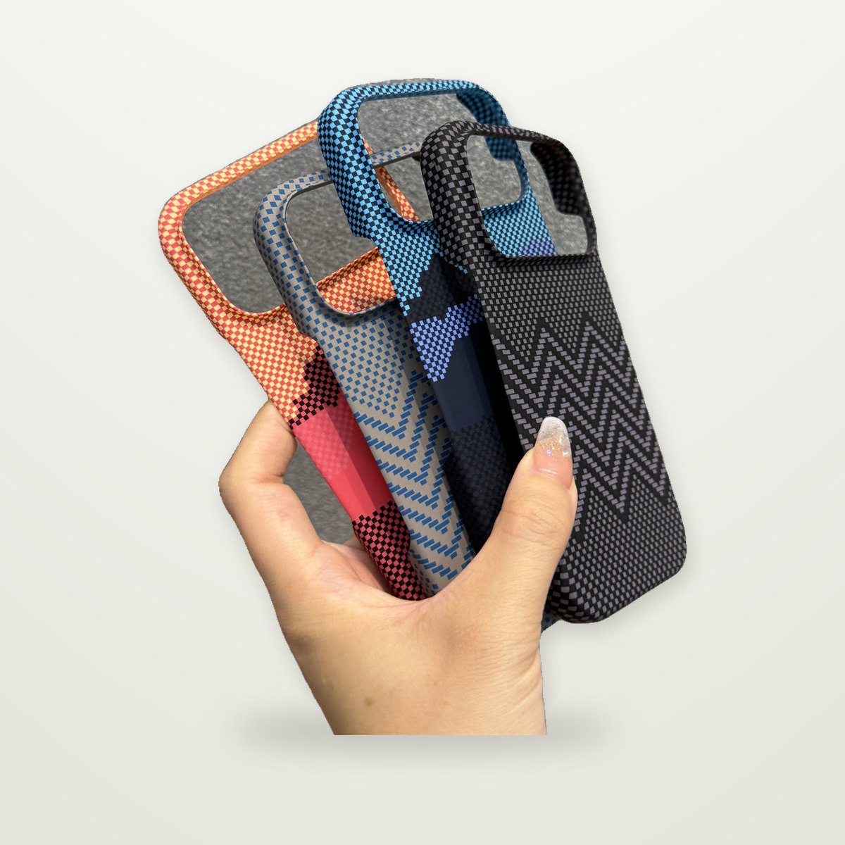 Aramid-Pattern Magnetic Case for iPhone 16–17