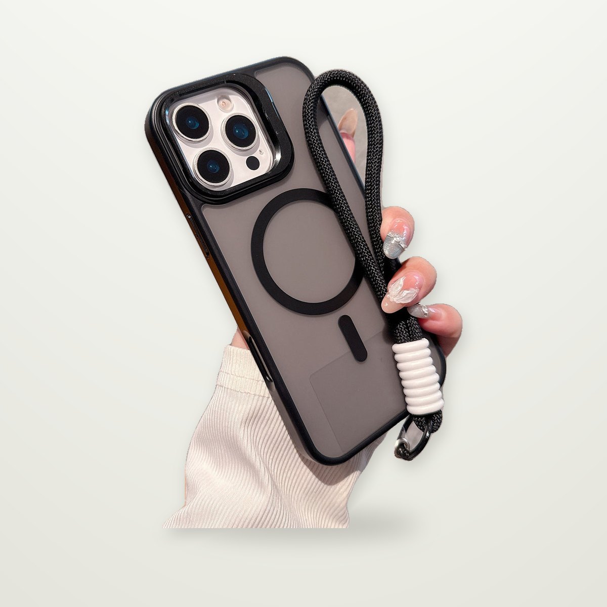 Magnetic Case with Wrist Strap for iPhone 14–17