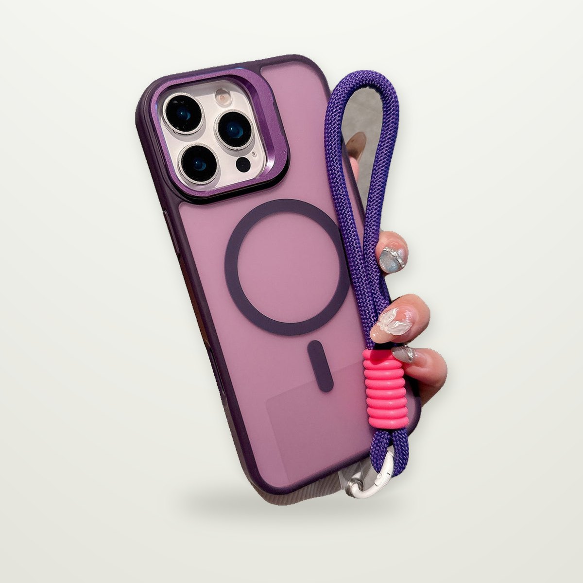 Magnetic Case with Wrist Strap for iPhone 14–17