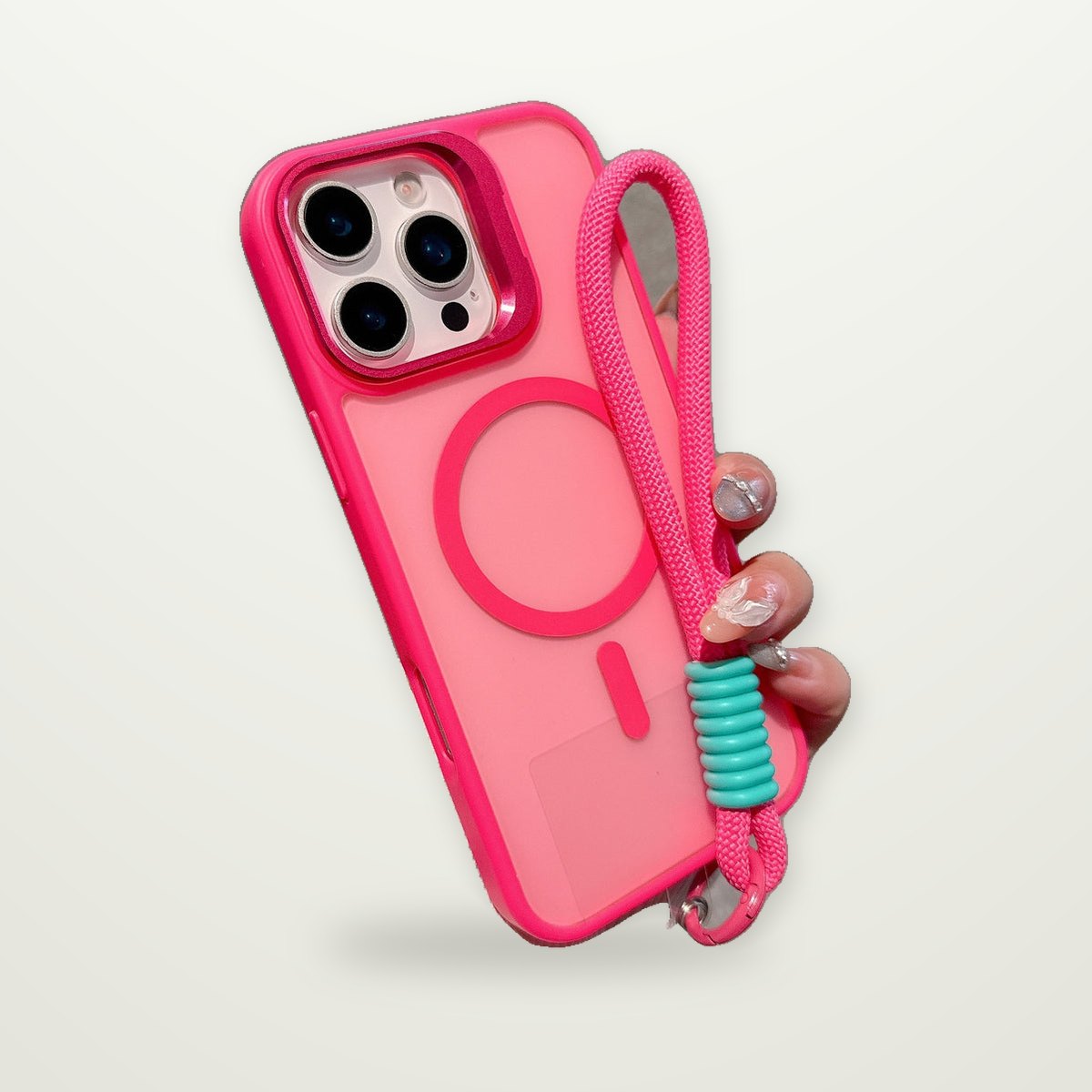Magnetic Case with Wrist Strap for iPhone 14–17