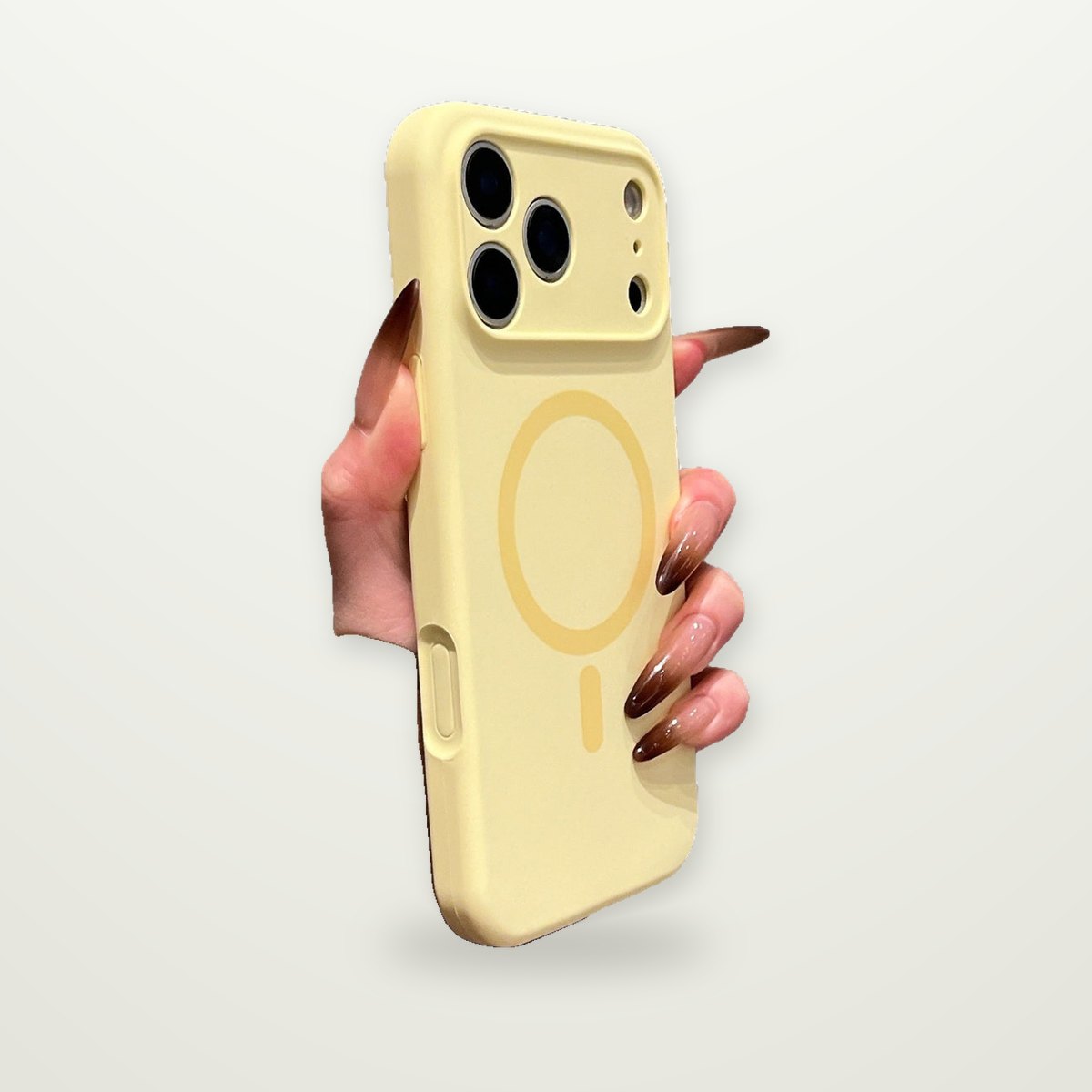 Soft-Touch Silicone Magnetic Case in 10 Colors for iPhone 16–17