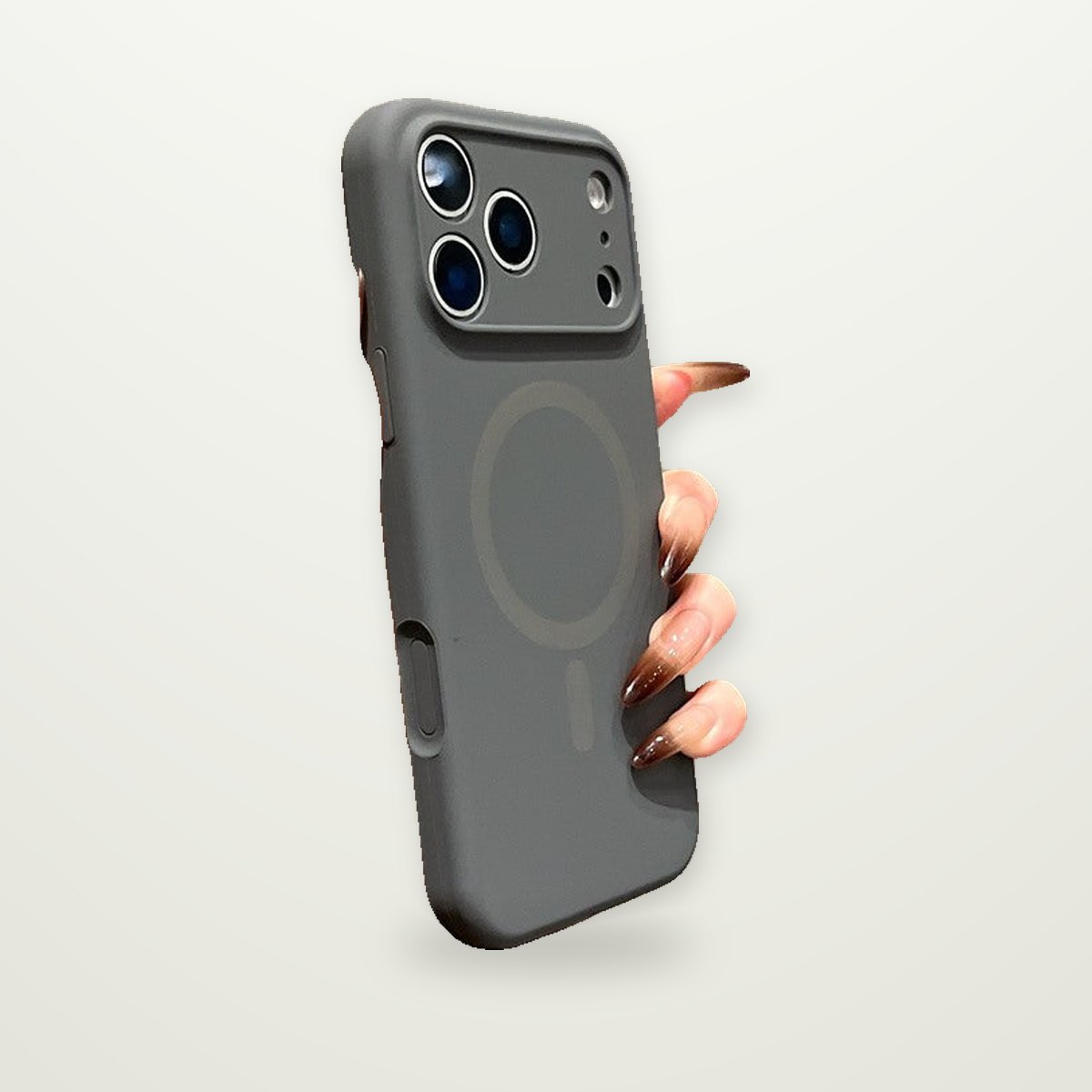Soft-Touch Silicone Magnetic Case in 10 Colors for iPhone 16–17