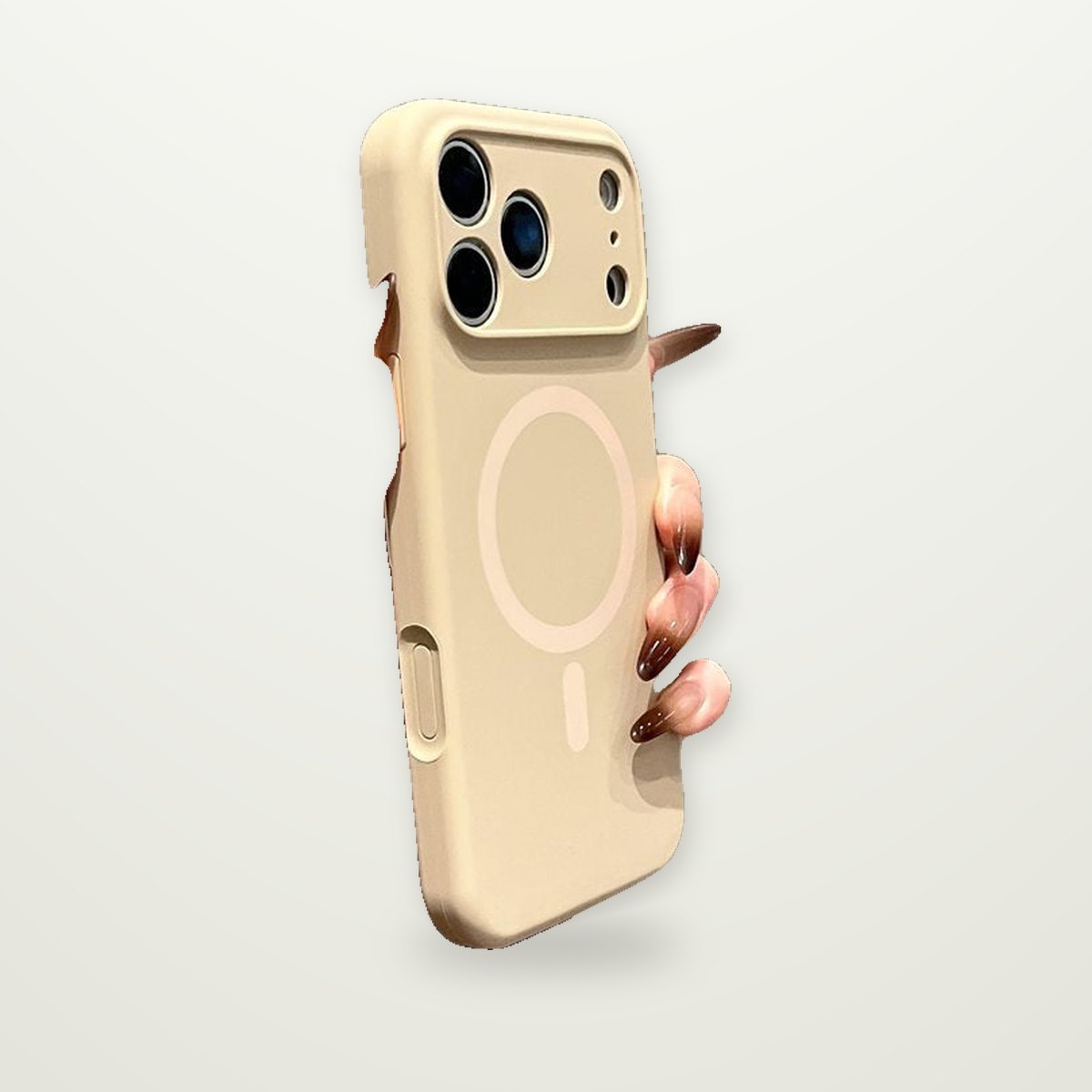 Soft-Touch Silicone Magnetic Case in 10 Colors for iPhone 16–17
