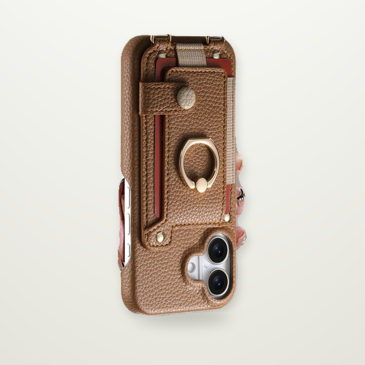 Crossbody Lanyard Card Case for iPhone 15–17