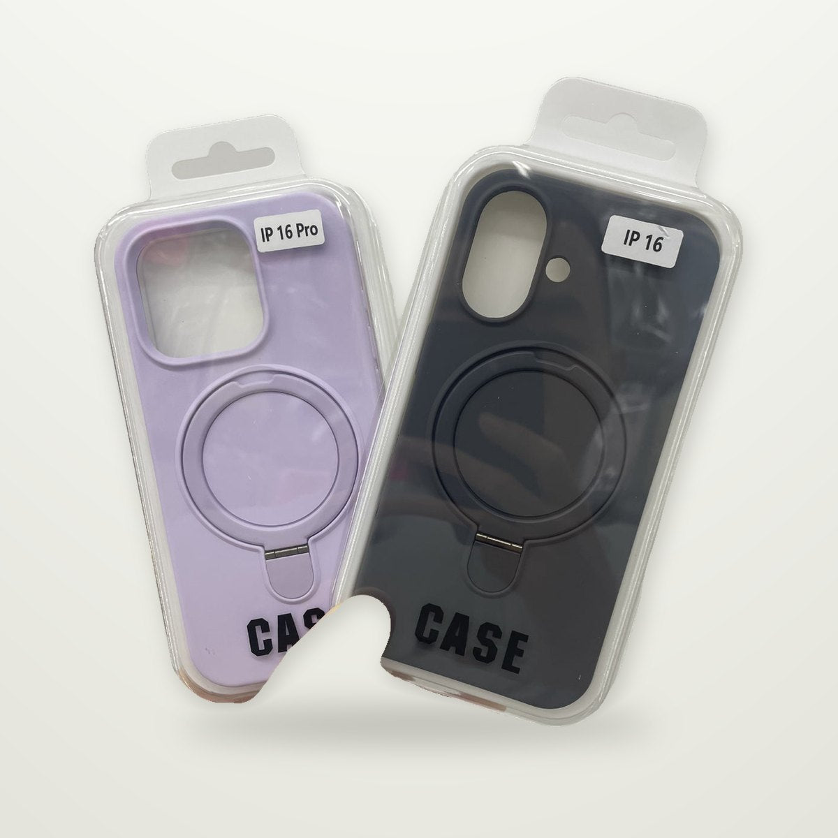 Liquid Silicone Magnetic Case with Ring Stand for iPhone 13–17