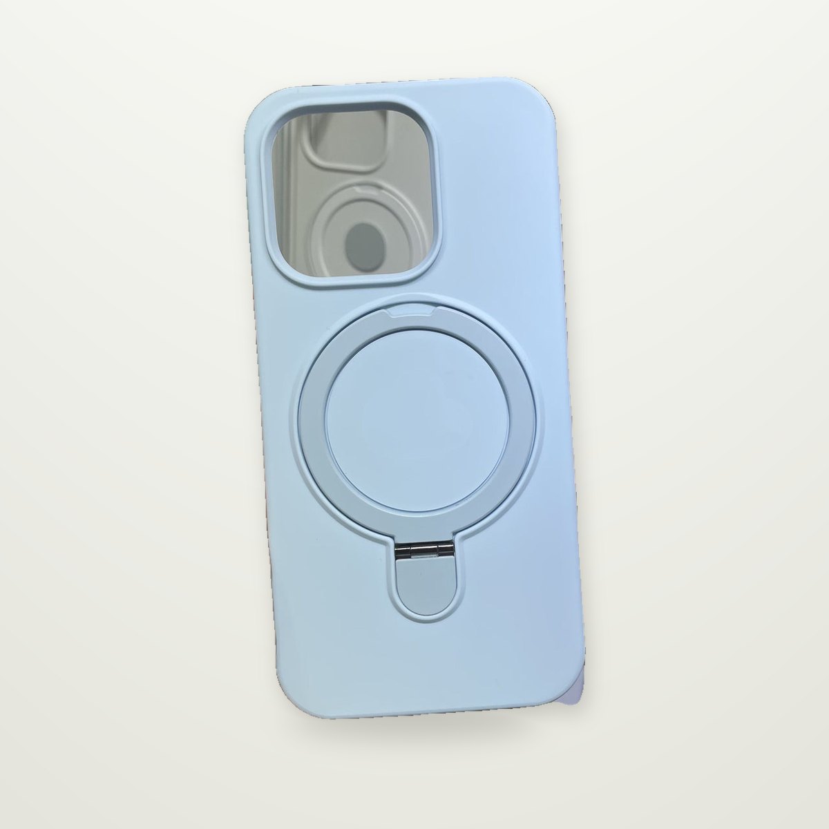 Liquid Silicone Magnetic Case with Ring Stand for iPhone 13–17