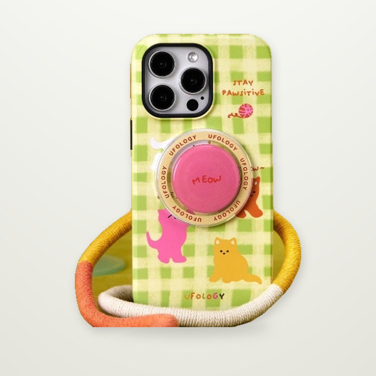 Glossy Case with Magnetic Spring Stand for iPhone 12–17